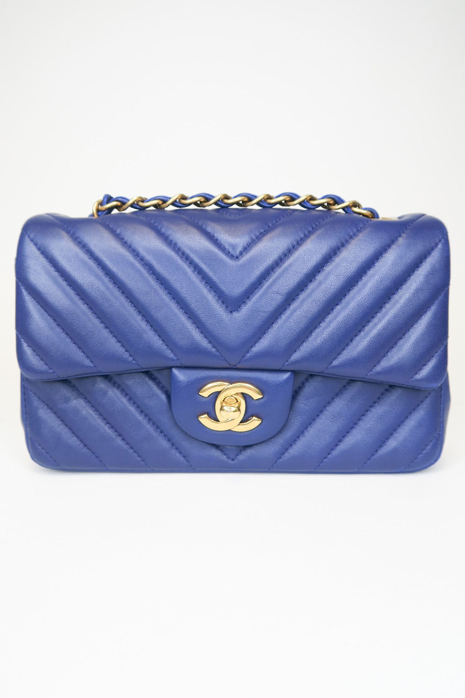 Chanel Chevron Mini Rectangular Flap Bag The Find Studio