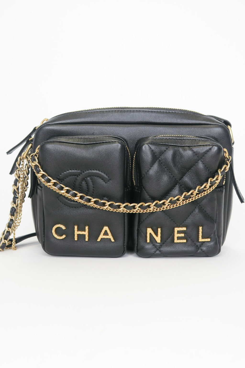 Only 2238.00 usd for CHANEL 2022 Small Chain-Link Quilted Camera Bag Online  at the Shop