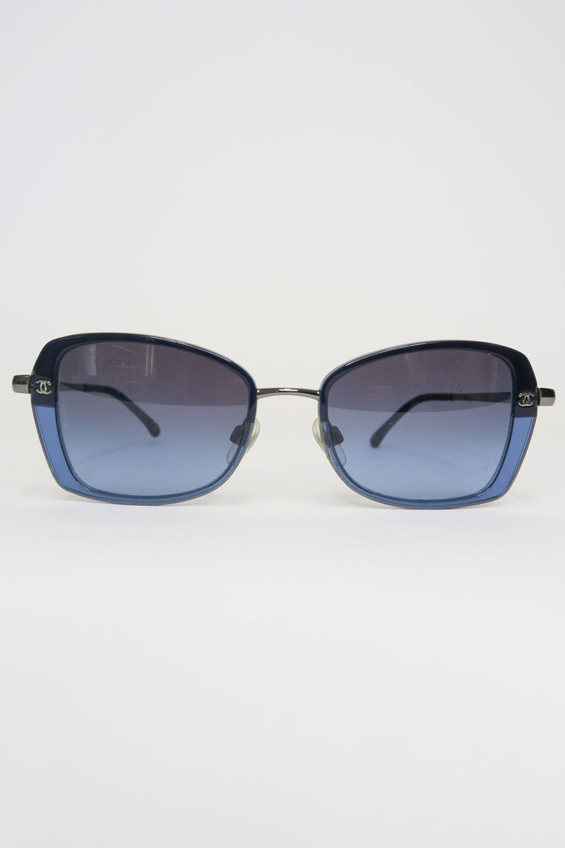 Chanel Wayfarer Interlocking CC Logo Sunglasses