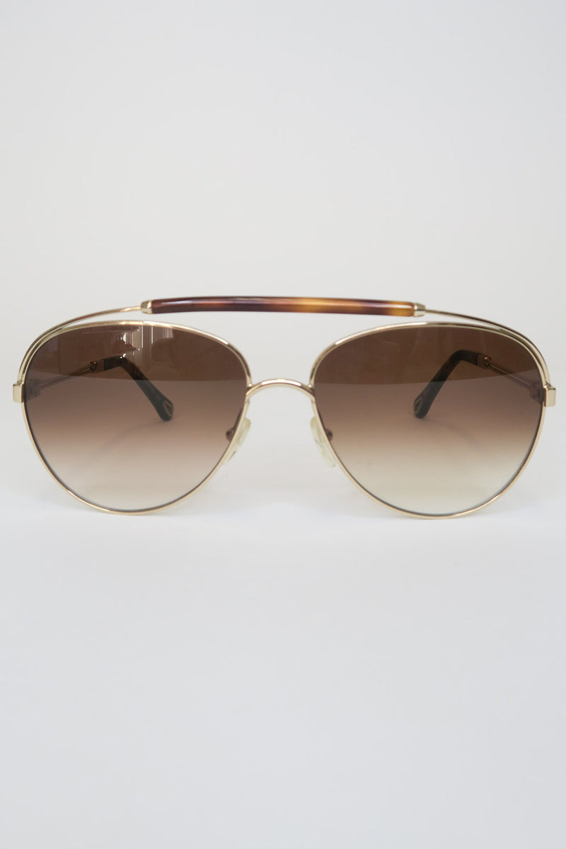 Chloé Aviator Gradient Sunglasses