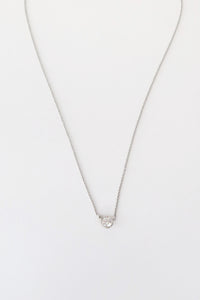 Tiffany & Co. Platinum Diamonds by the Yard Single Diamond Pendant Necklace