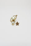 Christian Dior Faux Pearl & Crystal Mismatched Tribales Stud Earrings