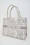 Christian Dior Medium Gray Toile de Jouy Embroidery