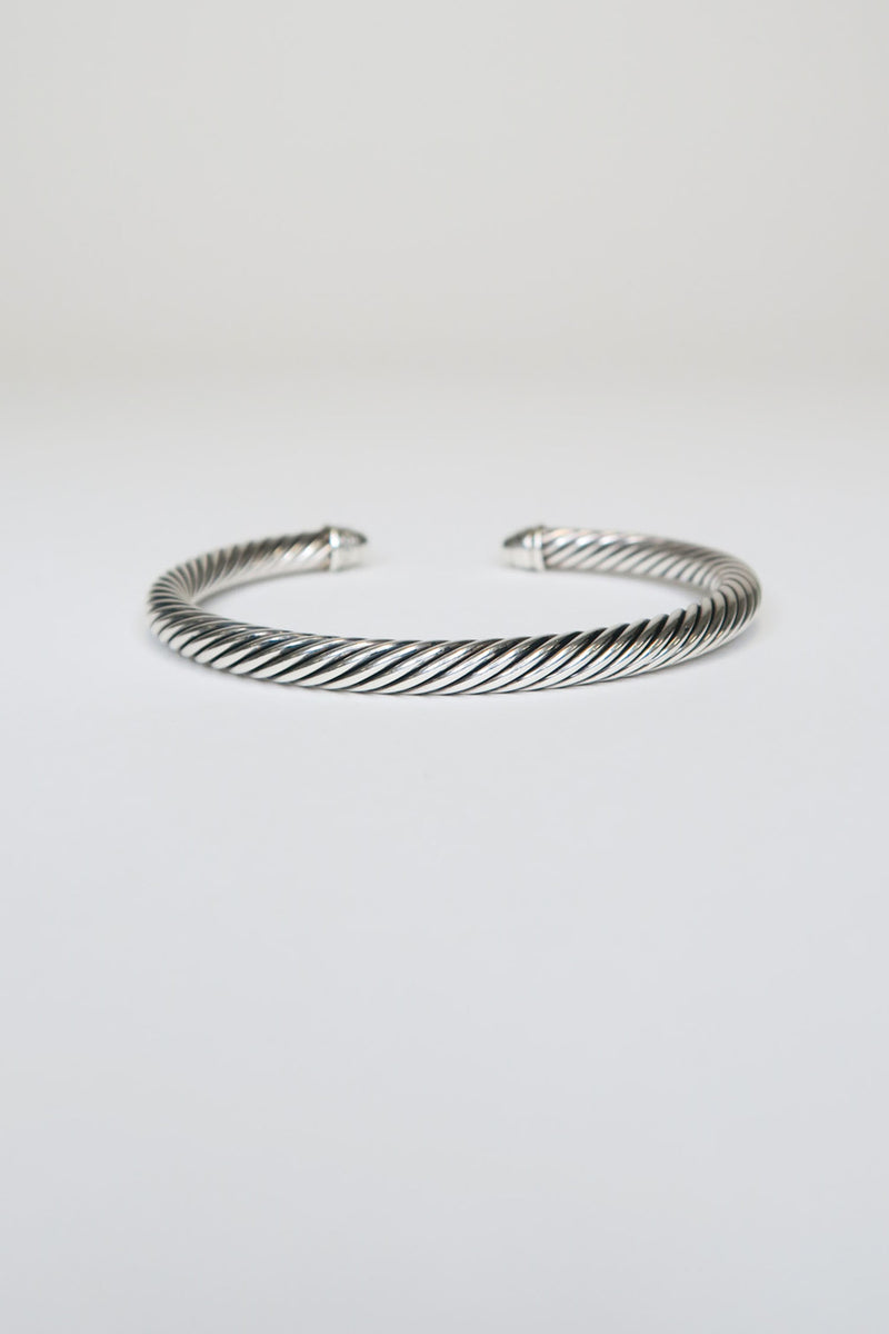 David Yurman Diamond Cable Cuff Bracelet