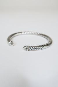 David Yurman Diamond Cable Cuff Bracelet