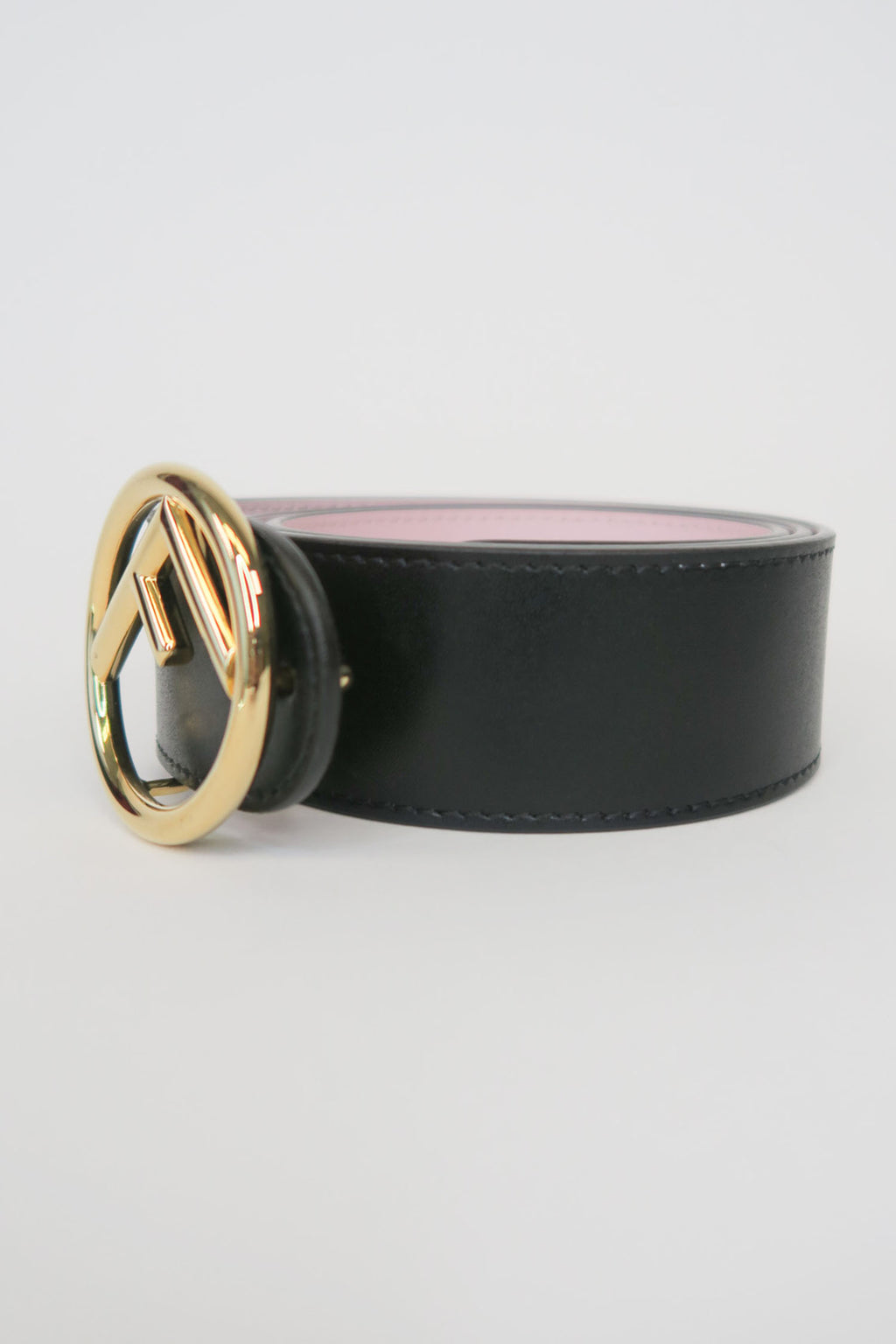 Fendi Leather Logo Reversible Belt