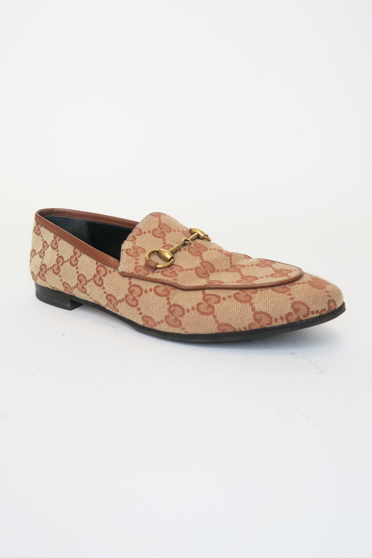 Gucci Canvas Printed Loafers sz 38