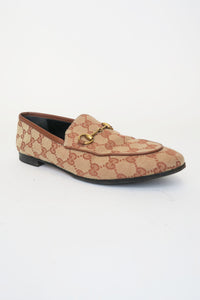 Gucci Canvas Printed Loafers sz 38