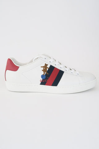 Gucci Web Accent Leather Sneakers sz 37