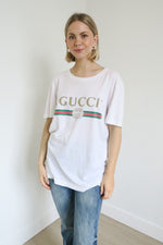 Gucci Web Accent Crew Neck T-Shirt sz M