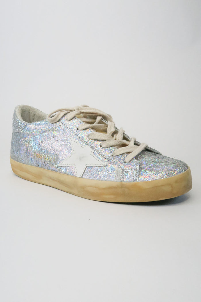 Golden Goose Glitter Accents Sneakers sz 38