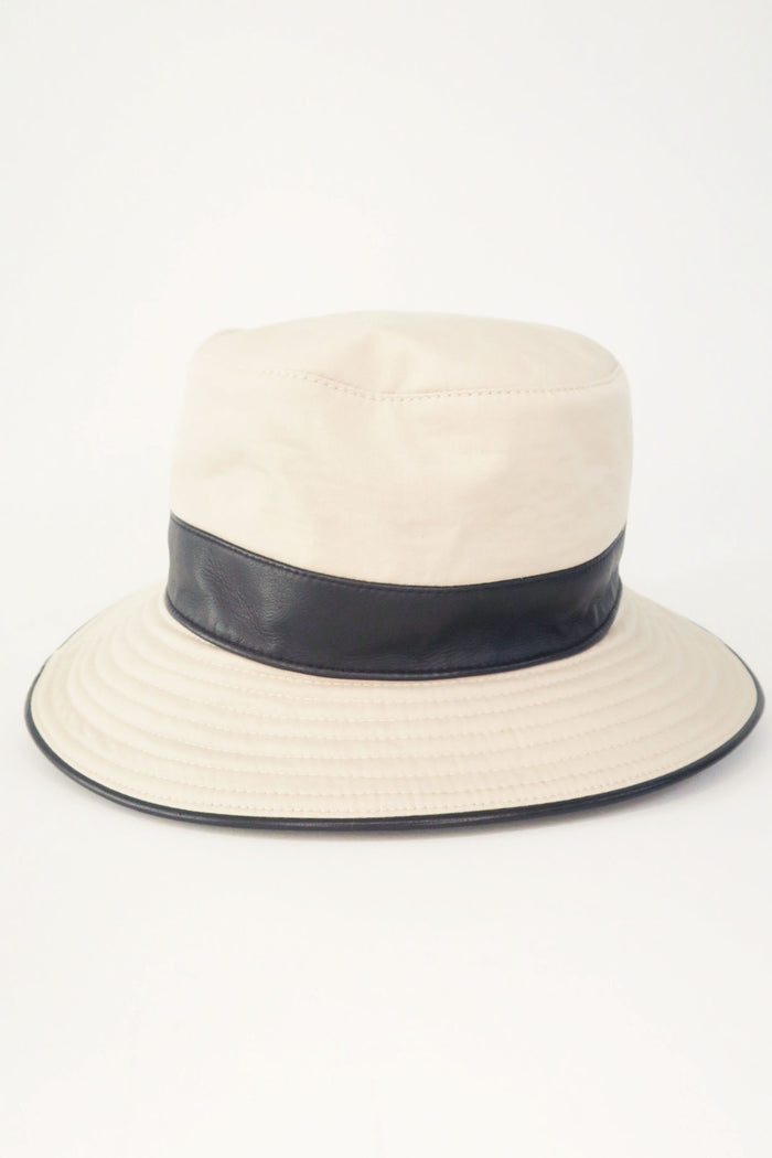 Hermès Leather-Trimmed Bucket Hat