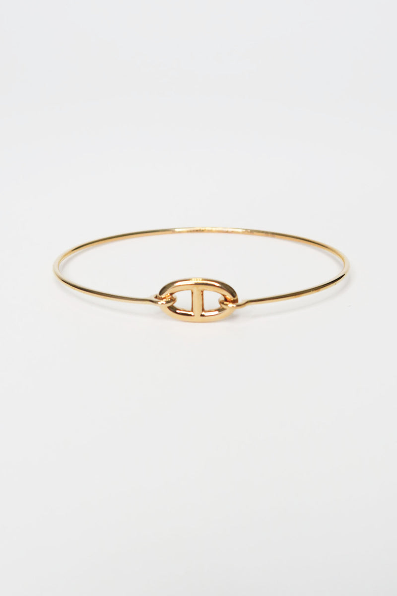 Hermes 18k Rose Gold Chain D'Ancre Ronde Bracelet