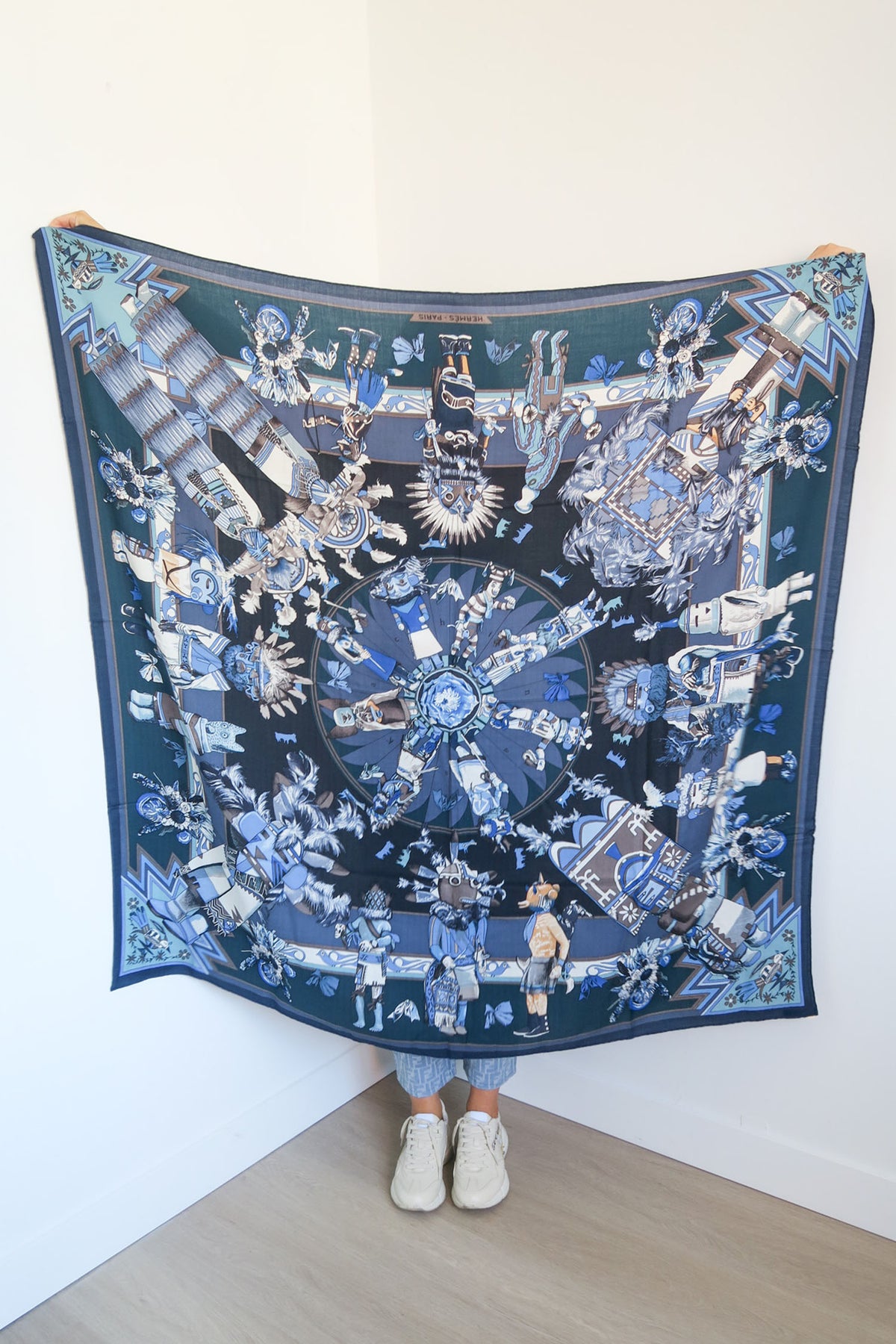 Hermès Kachinas Cashmere Shawl