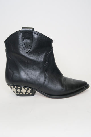 Isabel Marant Leather Western Boots sz 36 - Designer Boots at The Find Luxury Resale - Vancouver, Canada