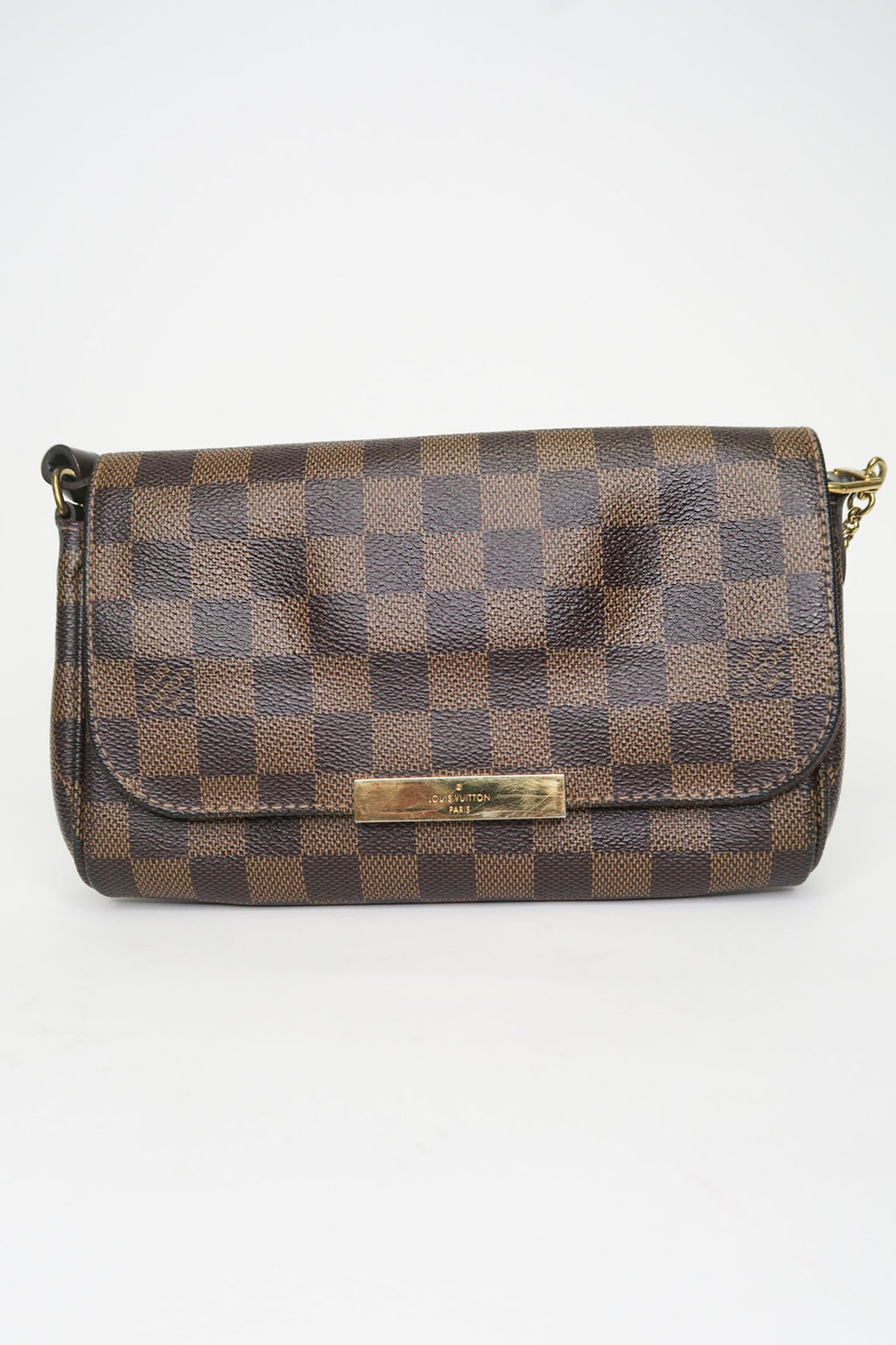 Authentic Louis Vuitton Damier Ebene Favorite MM Shoulder Bag