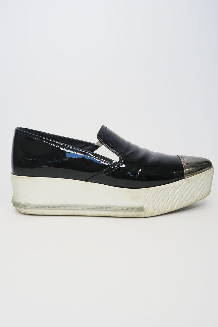 Miu Miu Platform Cap-Toe Sneakers sz 38.5