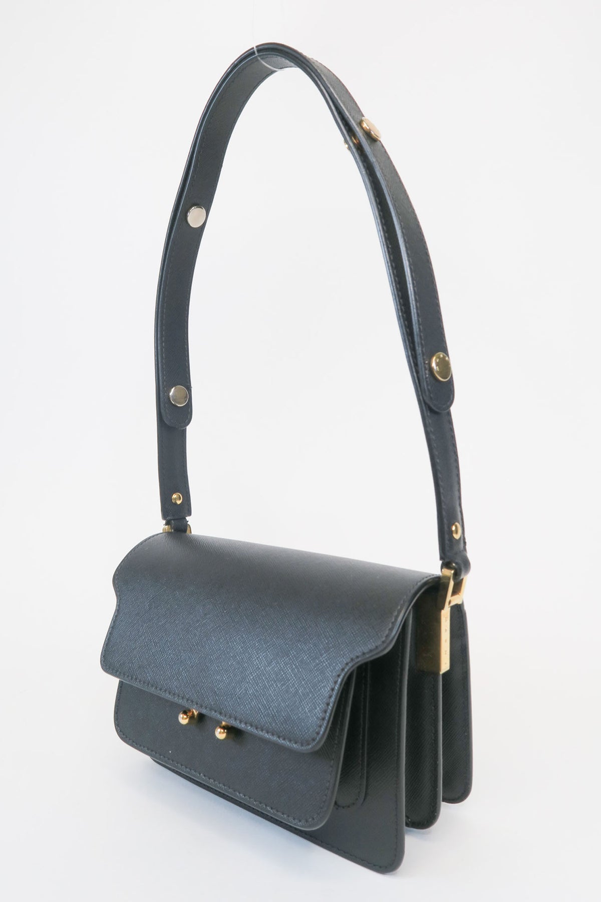 Marni Mini Trunk Leather Crossbody Bag