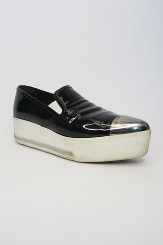 Miu Miu Platform Cap-Toe Sneakers sz 38.5 - Designer Sneakers at The Find Luxury Resale - Vancouver, Canada