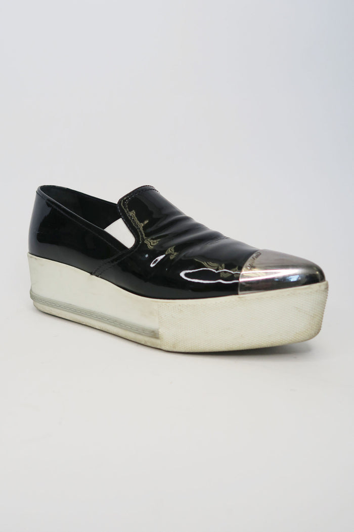 Miu Miu Platform Cap-Toe Sneakers sz 38.5