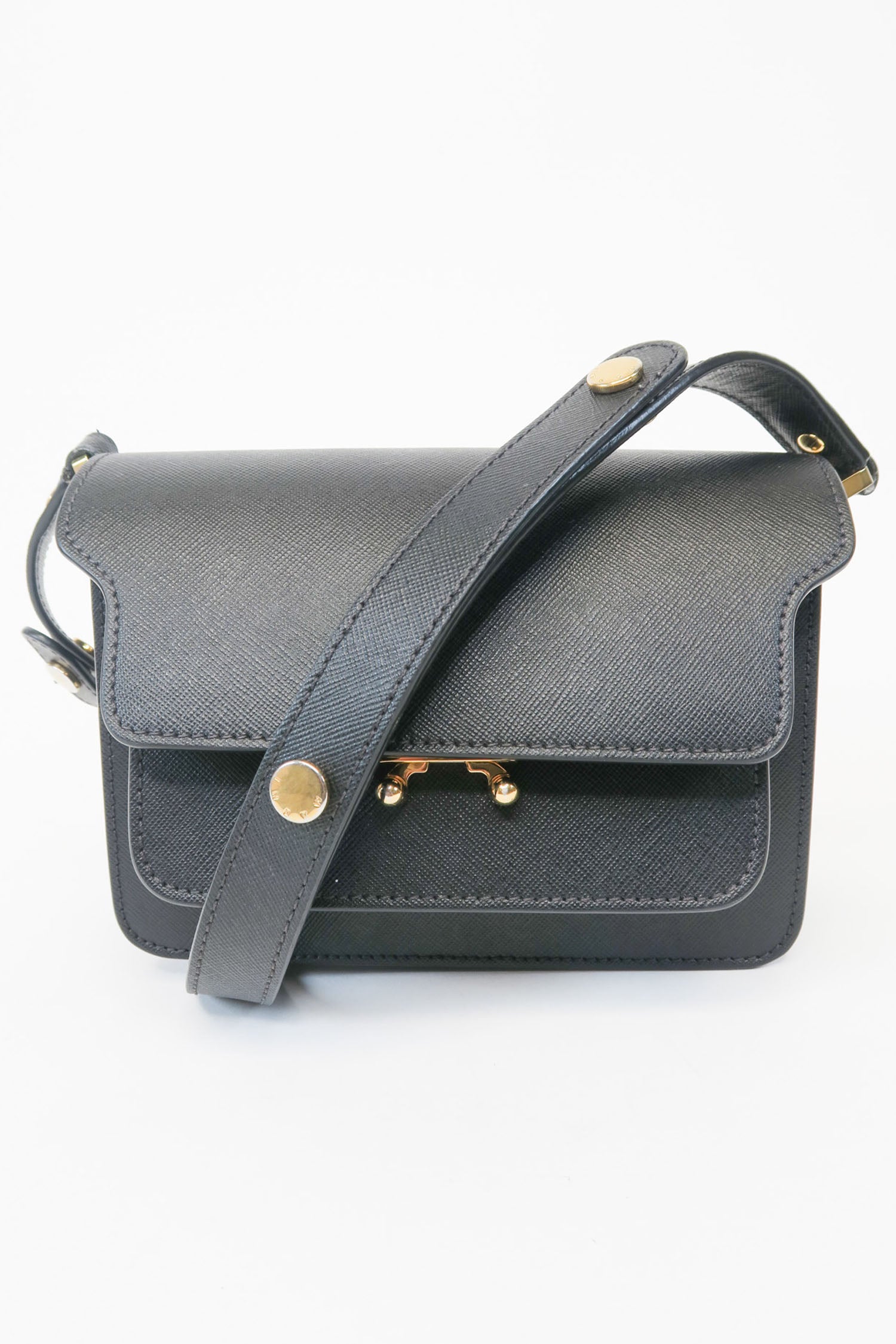 Marni Mini Trunk Leather Crossbody Bag The Find Studio