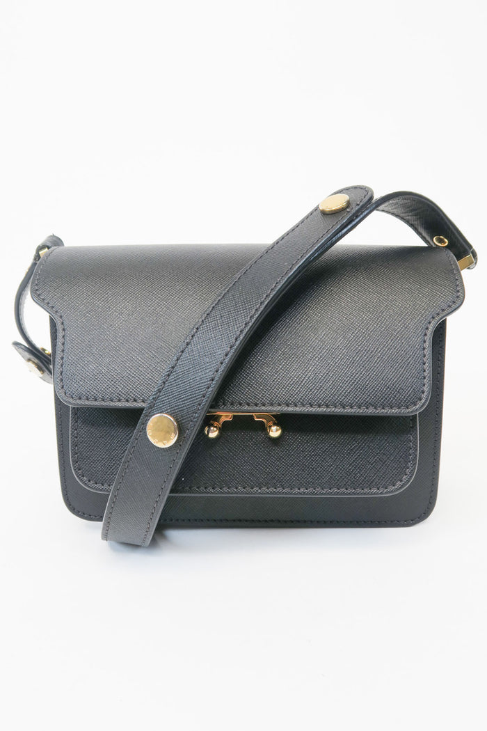 Marni Mini Trunk Leather Crossbody Bag