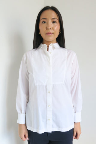 Sacai Pleated Button-Up Top sz 4 - Designer Tops at The Find Luxury Resale - Vancouver, Canada