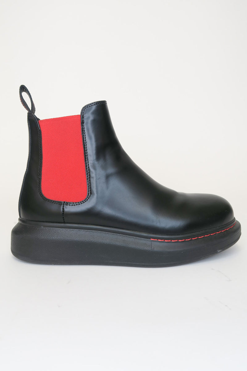 Alexander McQueen Leather Chelsea Boots sz 38