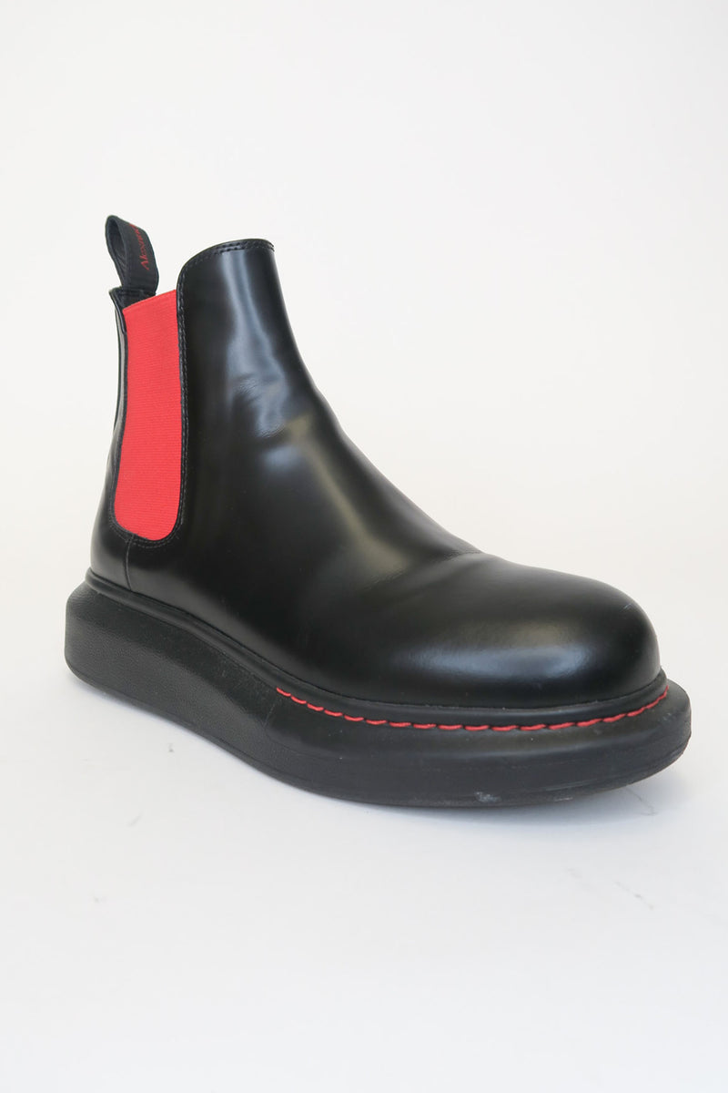 Alexander McQueen Leather Chelsea Boots sz 38