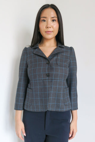 Miu Miu Plaid Blazer sz 40 - Designer Tops at The Find Luxury Resale - Vancouver, Canada