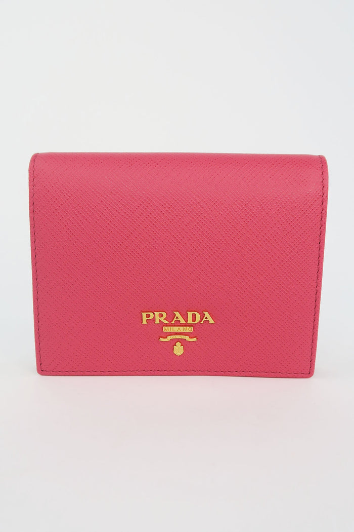 Prada Saffiano Compact Wallet