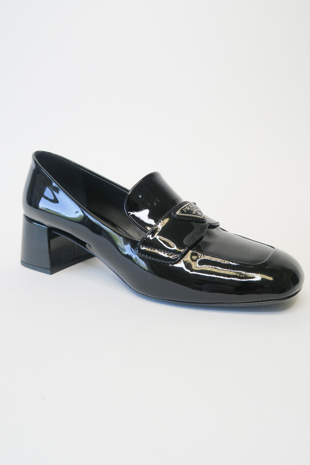 Prada Patent Leather Accents Loafers sz 38
