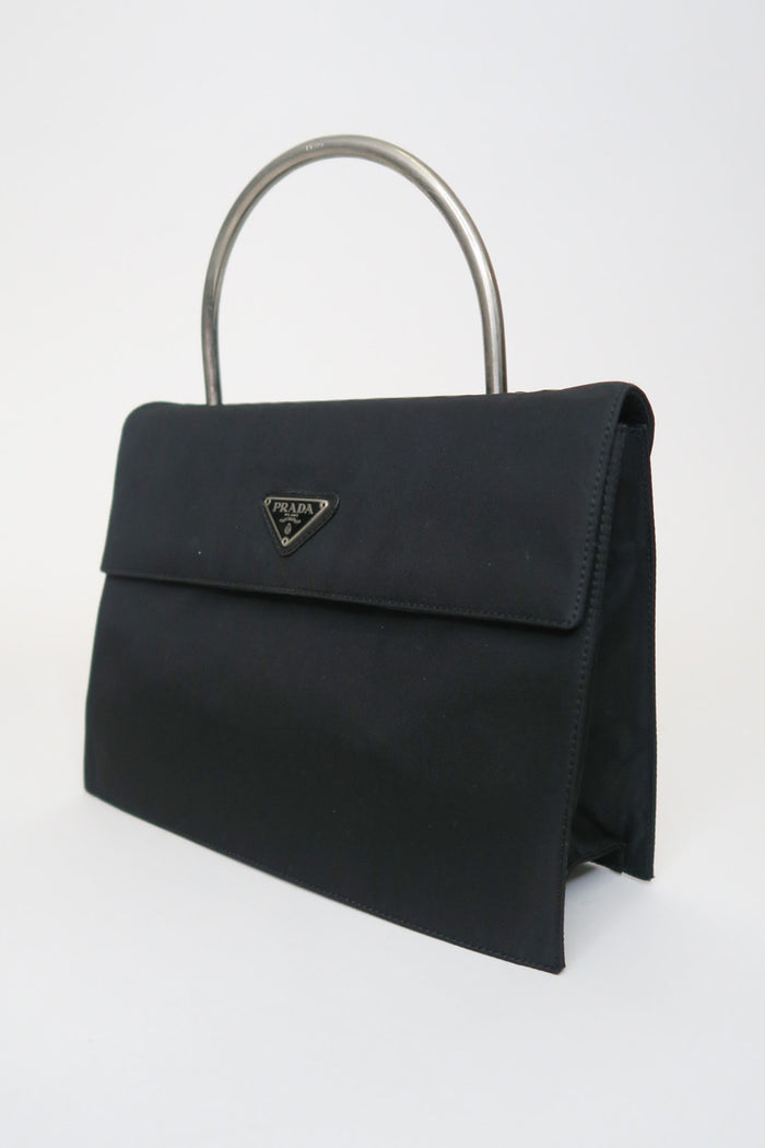 Prada 1990's Vintage Metal Handle Bag