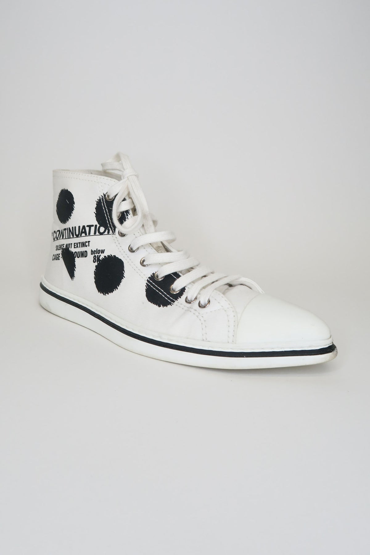 Prada Canvas Graphic Print Sneakers sz 36.5