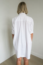 R13 Oversized Boxy Button Up Dress In White sz XXS