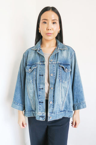 Sacai Denim Jacket sz L - Designer Jackets at The Find Luxury Resale - Vancouver, Canada