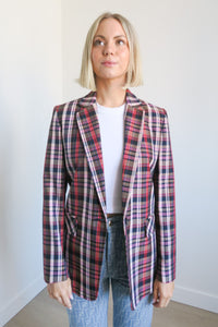 Sandro Plaid Blazer sz 36