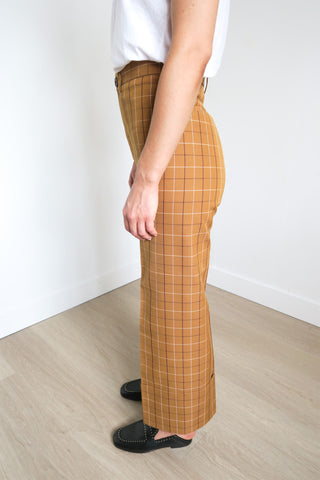 Sea New York Plaid Print Wide Leg Pants sz 2 - Designer Pants at The Find Luxury Resale - Vancouver, Canada