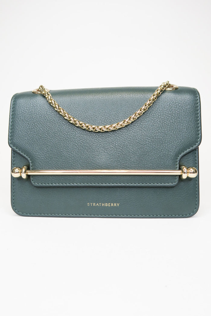 Stathberry East/West Mini Leather Shoulder Bag