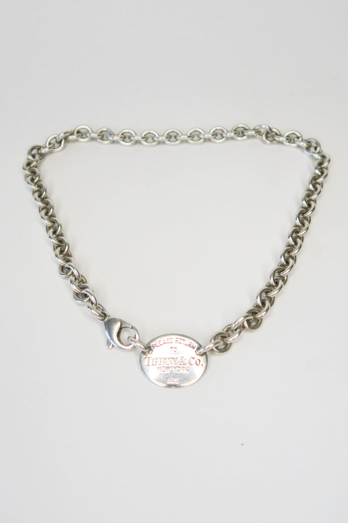 Tiffany & Co. Return to Tiffany Oval Tag Collar Necklace