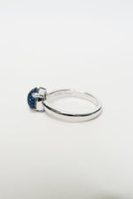 Tiffany & Co. 18k White Gold Blue Sapphire Sugar Stack Ring