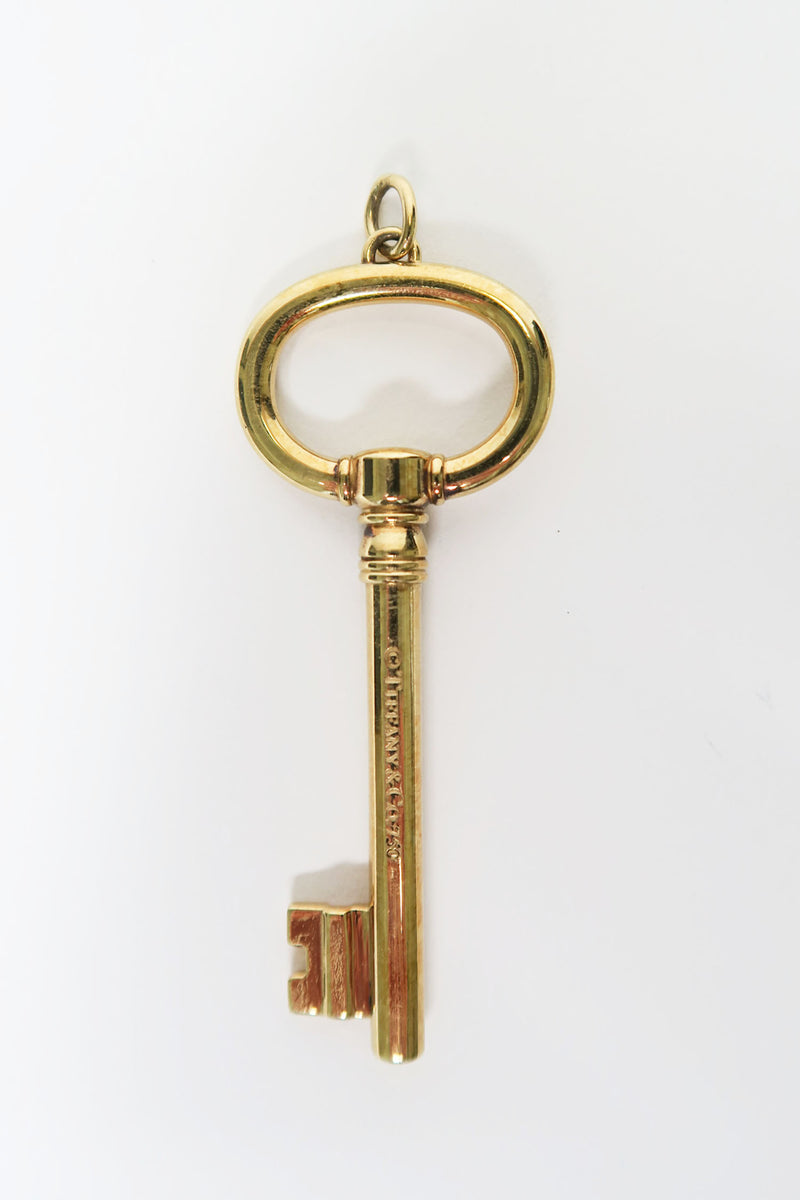Tiffany & Co. 18K Large Oval Key Pendant