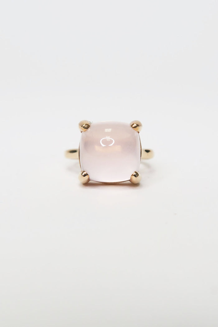 Tiffany 18K Rose Quartz Sugar Stacks Ring