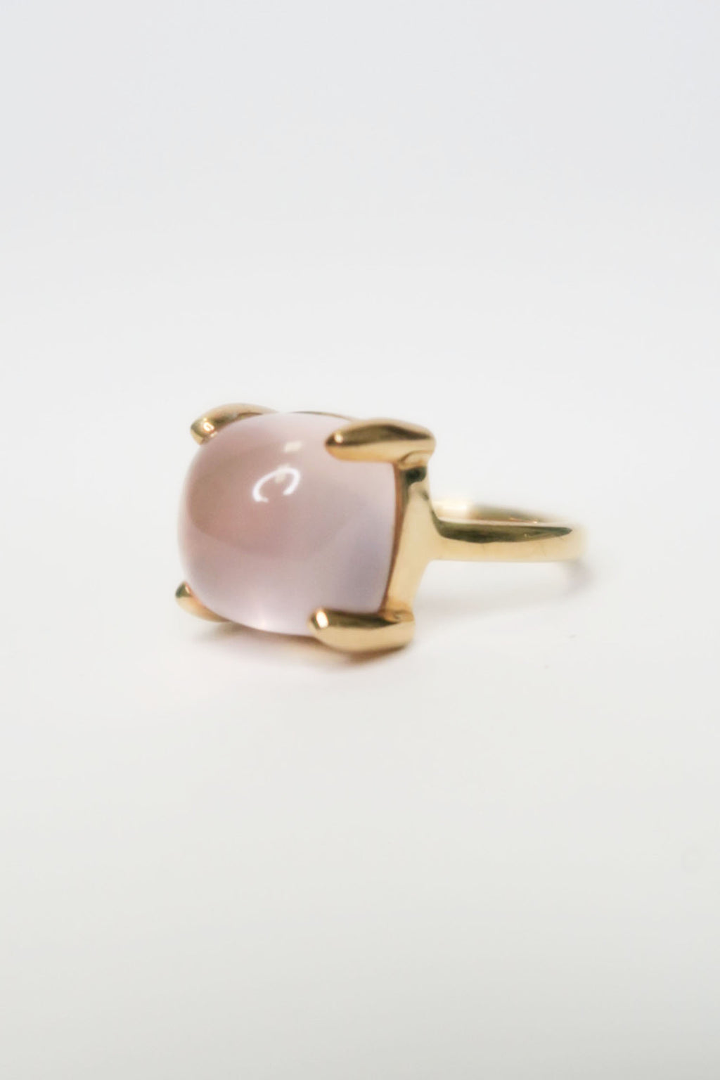 Tiffany 18K Rose Quartz Sugar Stacks Ring