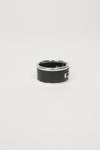 Tiffany & Co. Sterling Silver Black Ceramic T Cutout Ring