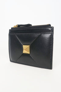 Valentino Roman Stud Coin Purse and Card Holder