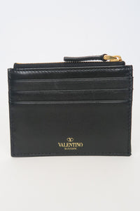 Valentino Roman Stud Coin Purse and Card Holder