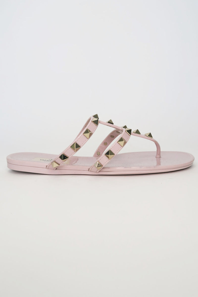 Valentino Rubber Studded Accents Slides sz 36