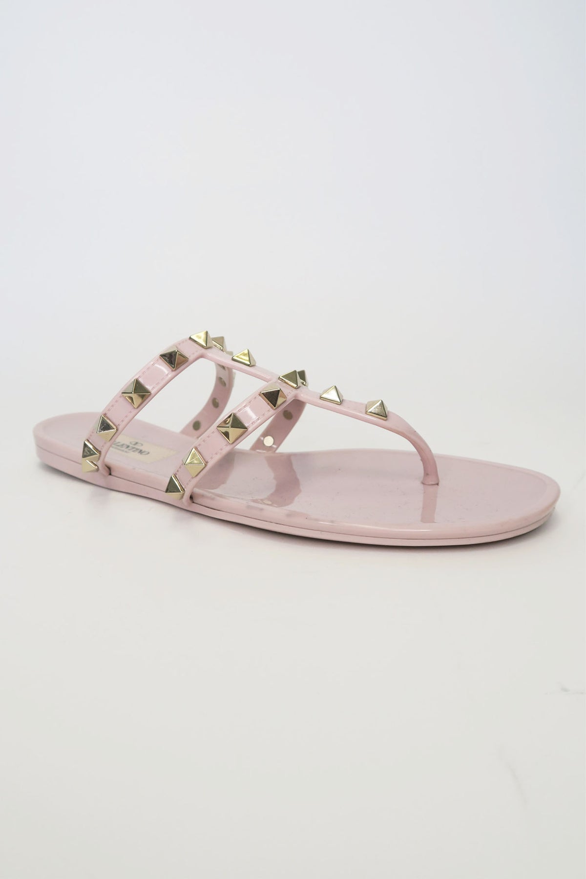 Valentino Rubber Studded Accents Slides sz 36