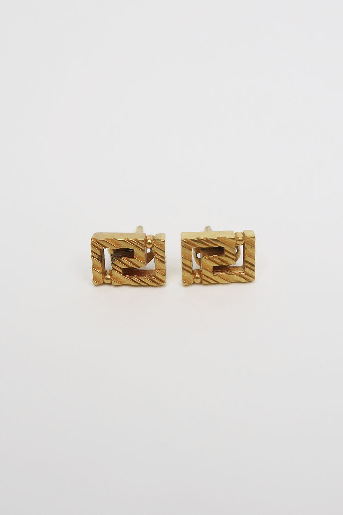 Versace Greca Stud Earrings